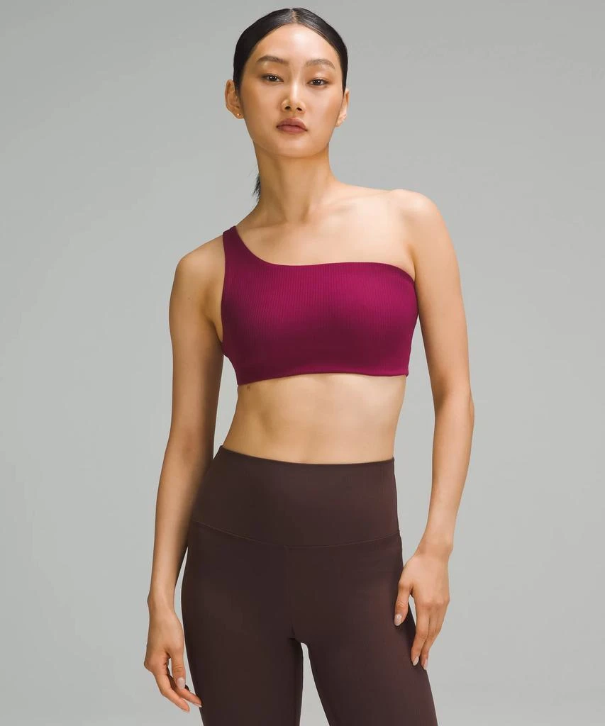 lululemon Ribbed Nulu Asymmetrical Yoga Bra *Light Support, A/B Cup 3