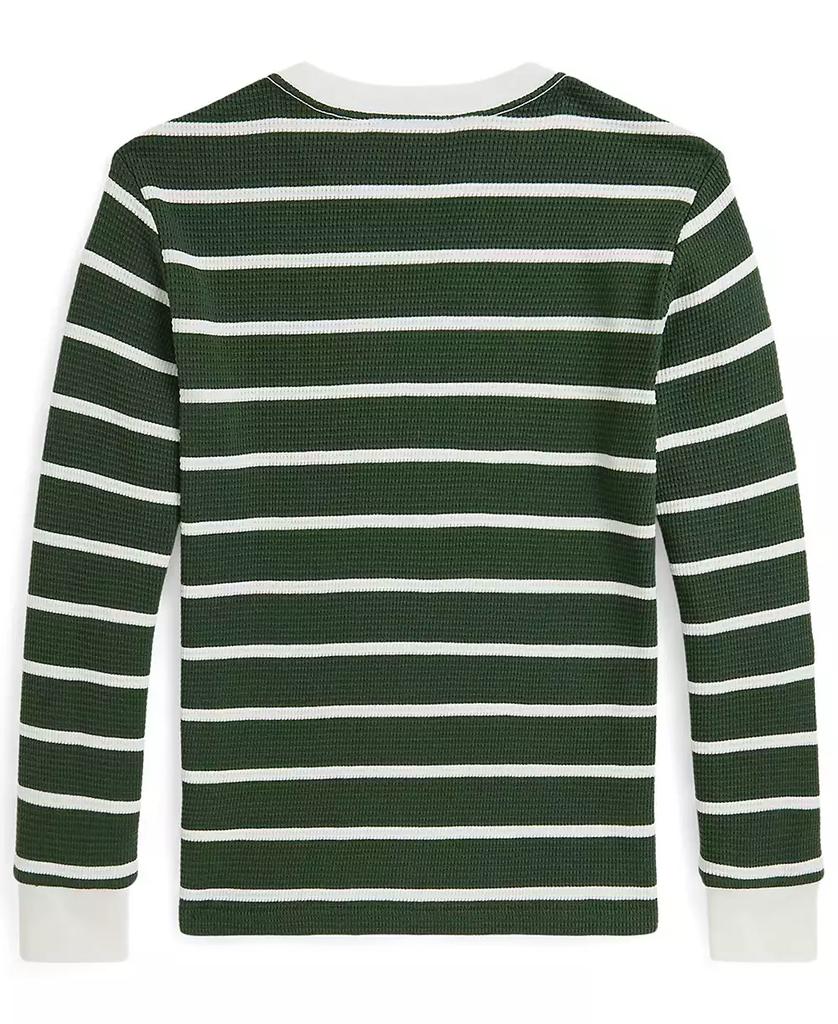Ralph Lauren Boys 8-20 Striped Waffle Cotton Long-Sleeve T-Shirt