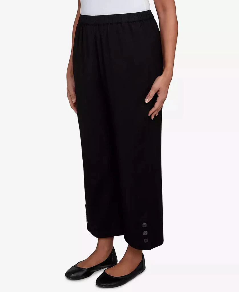 Alfred Dunner Women's Santa Barbara Button Cuffed All Around Elastic Ankle Pants 3