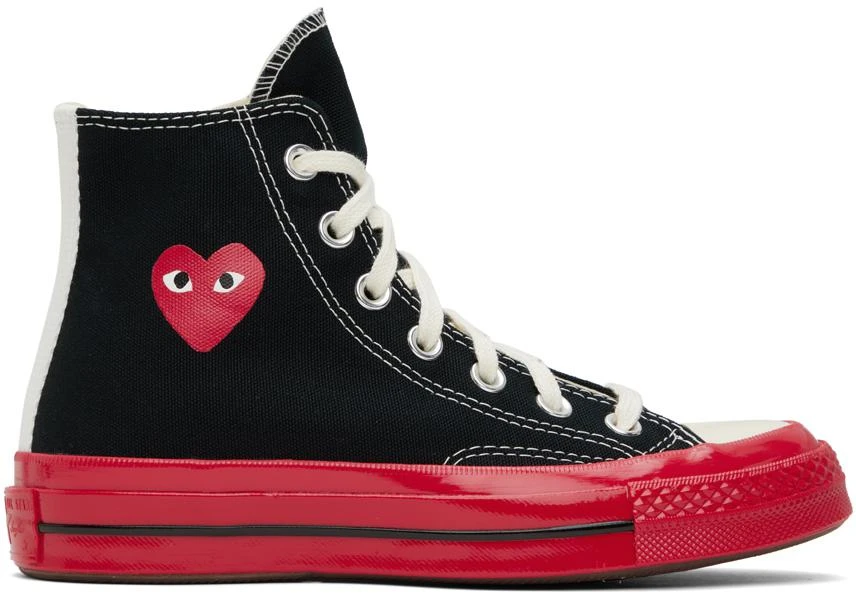 COMME des GARÇONS PLAY Black & Red Converse Edition PLAY Chuck 70 High-Top Sneakers 1