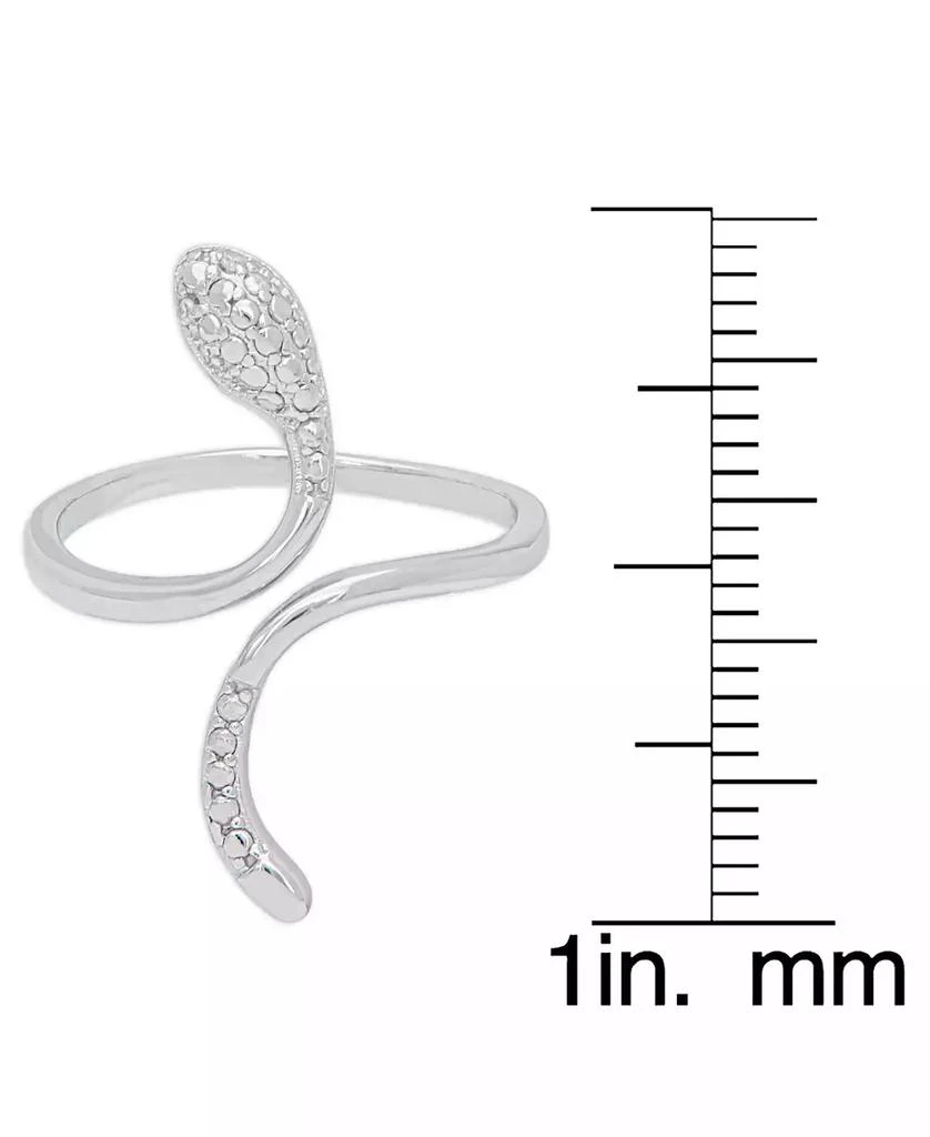 Macy
s Diamond Accent Snake Ring in Fine Silver Plate 2