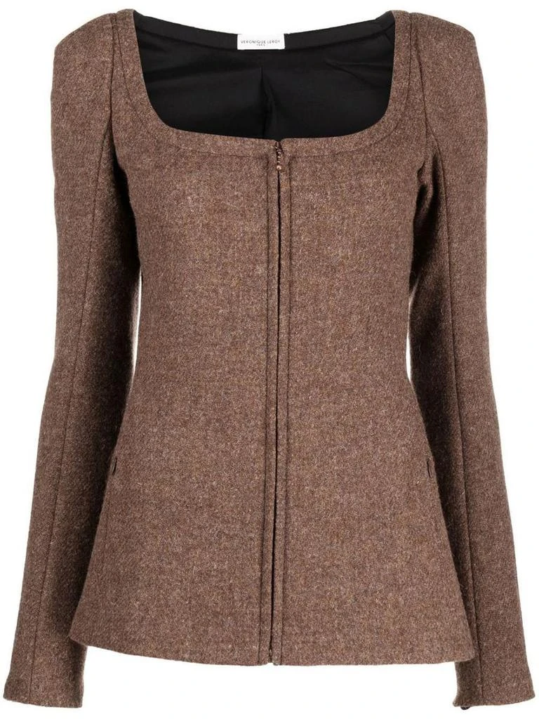 Véronique Leroy Véronique Leroy Zipped Front Fitted Jacket Clothing 1