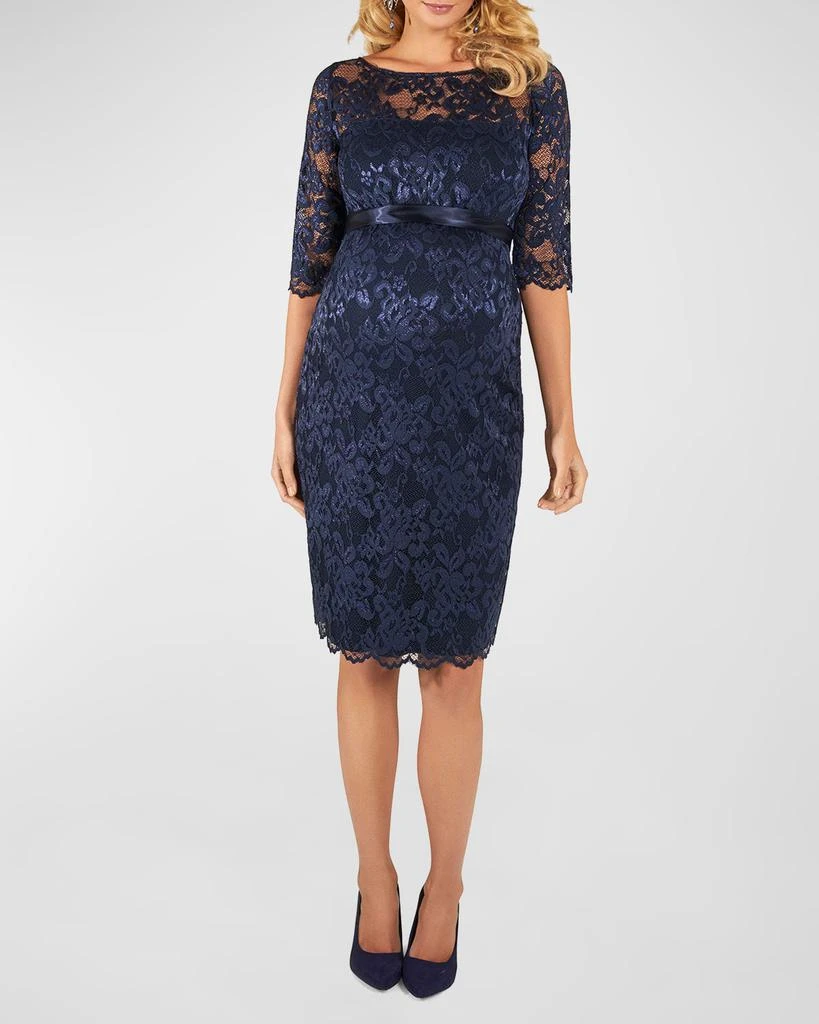 Tiffany Rose Maternity Amelia Scalloped Lace Dress with Satin Sash 2