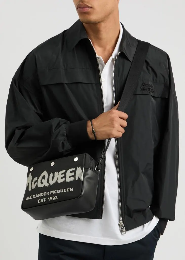 Alexander McQueen Graffiti nylon camera bag  5