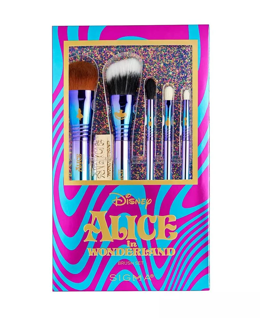 Sigma Beauty Disney Alice in Wonderland Brush Set, 6 Piece 1