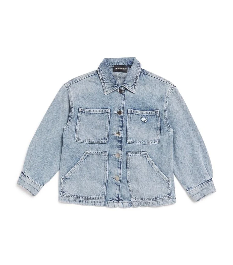 Emporio Armani Kids Denim Logo Jacket (4-14 Years) 1