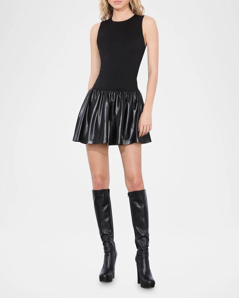 Alice + Olivia Ella Combo Drop-Waist Mini Dress 2