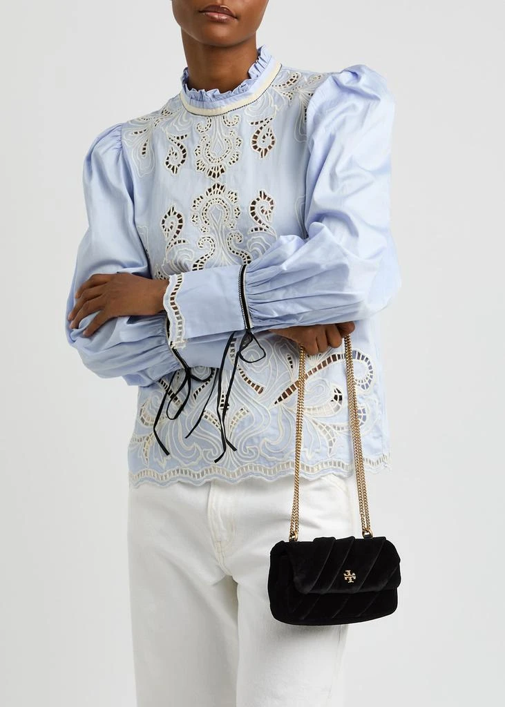 Tory Burch Kira Draped mini velvet cross-body bag 6