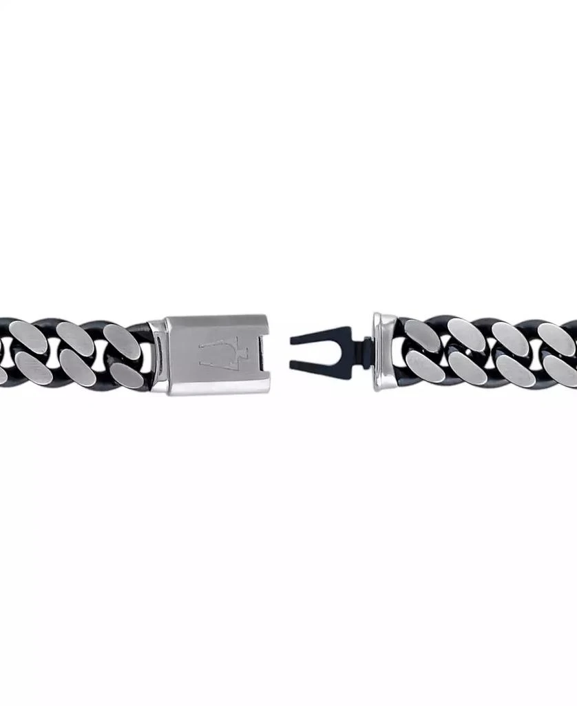 Bulova Men's Classic Curb Chain Bracelet in Blue-Plated Stainless Steel 3