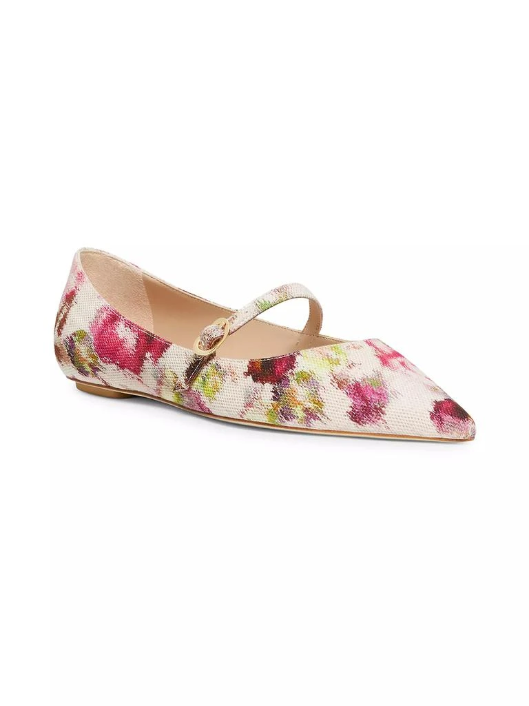 Stuart Weitzman Emilia Floral Jacquard Mary Jane Flats 2