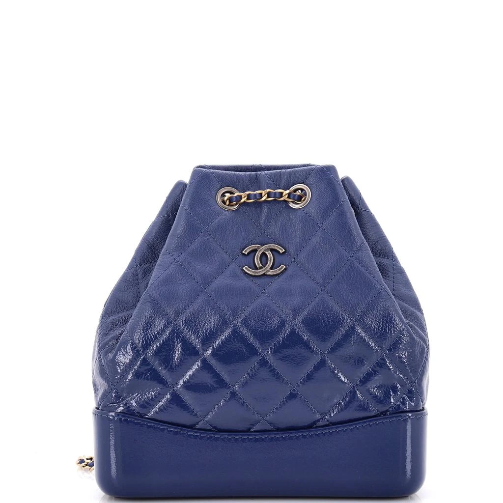 Chanel Gabrielle Backpack Quilted Goatskin and Patent Small 1