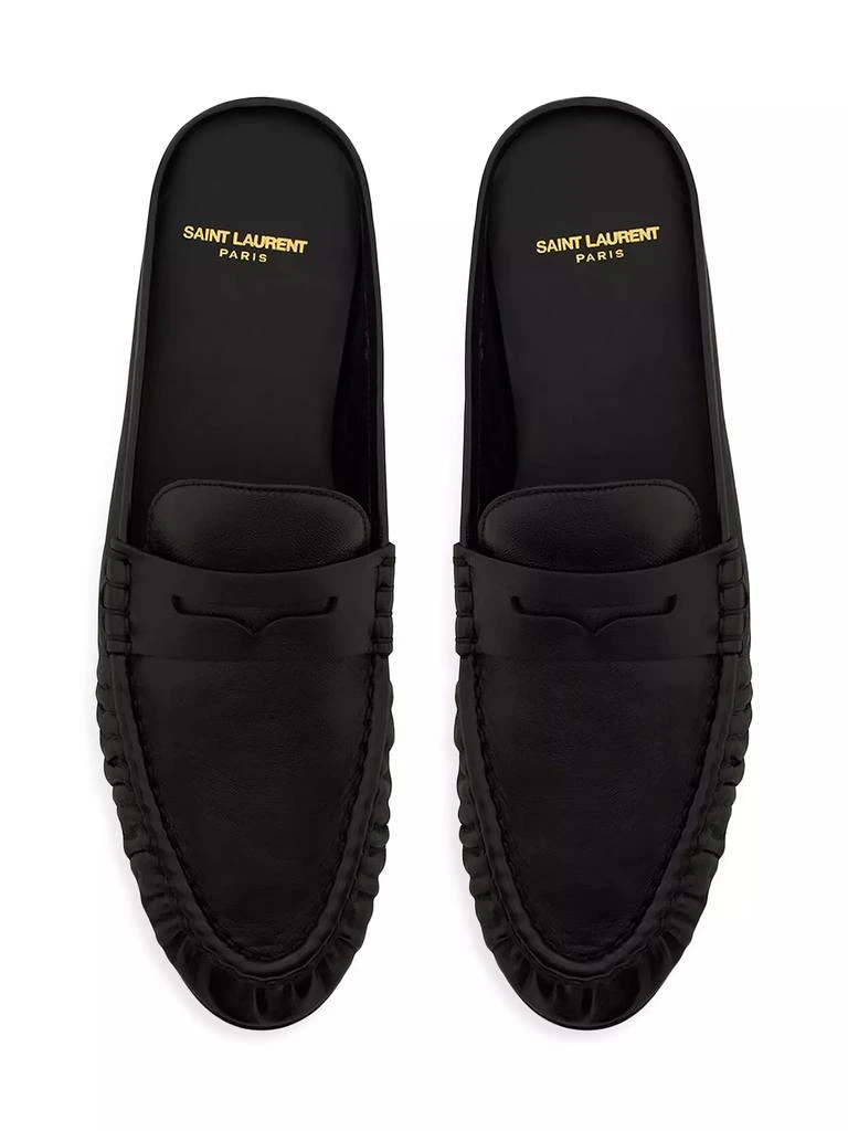 Yves Saint Laurent Le Loafer Penny Mules in Smooth Leather 3