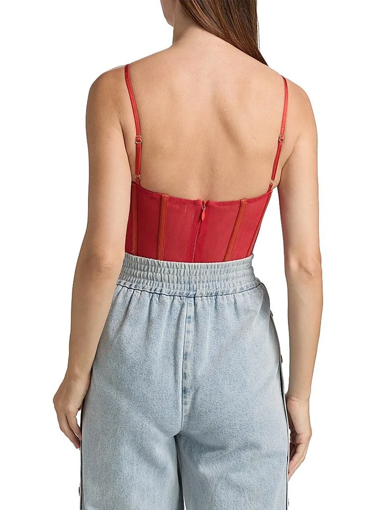 Zimmermann Rebellion Semi-Sheer Corset Bodysuit 5