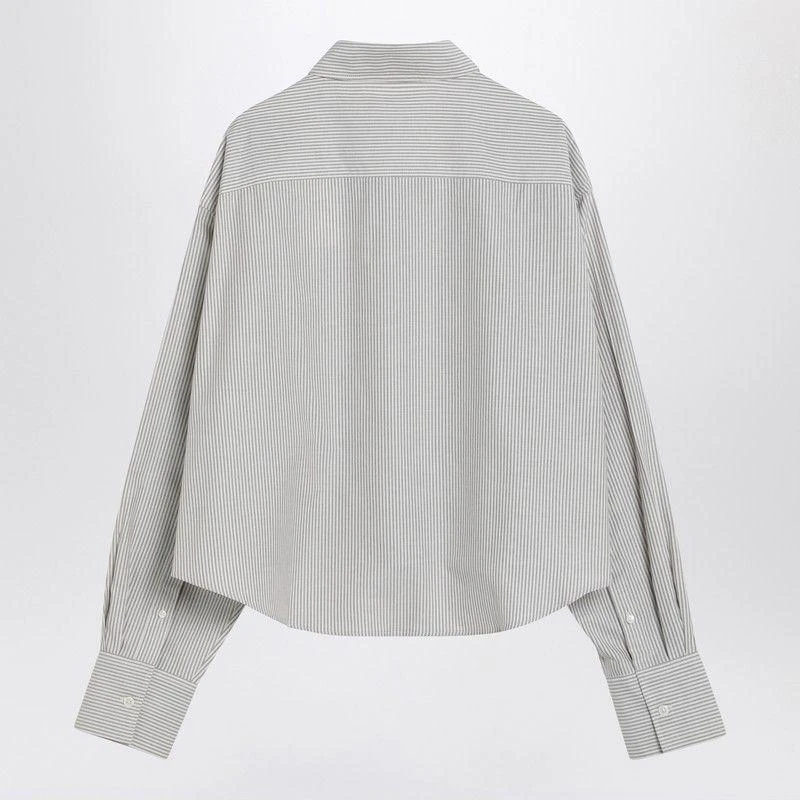 AMI STRIPED AMI DE COEUR CROPPED SHIRT 2