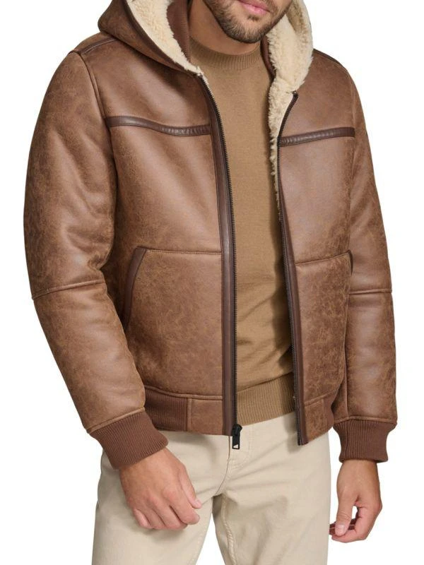Andrew Marc Mapleton Faux Shearling Hooded Jacket 4