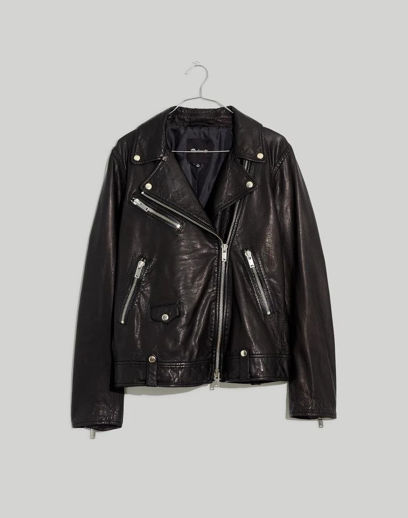 Madewell Washed Leather Oversized Motorcycle Jacket 5