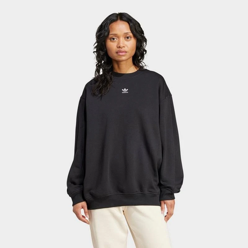 Adidas Women's adidas Originals Essentials Fleece Long Oversized Crewneck Sweatshirt 1