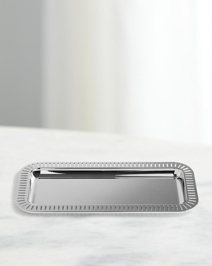 ANNA New York Striations Small Rectangle Serving Tray, 13.75"