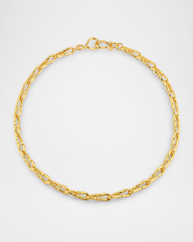 Alexis Bittar Brut Gold Twisted Link Necklace, 16"L