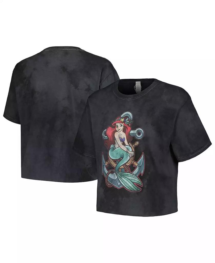 Mad Engine Men's and Women's Black The Little Mermaid Anchor T-shirt