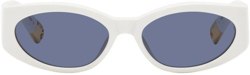 Jacquemus White 'Les lunettes Ovalo' Sunglasses 1