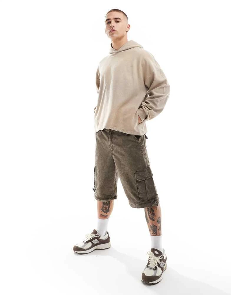 PacSun Pacsun oversized pullover hoodie in fog 1