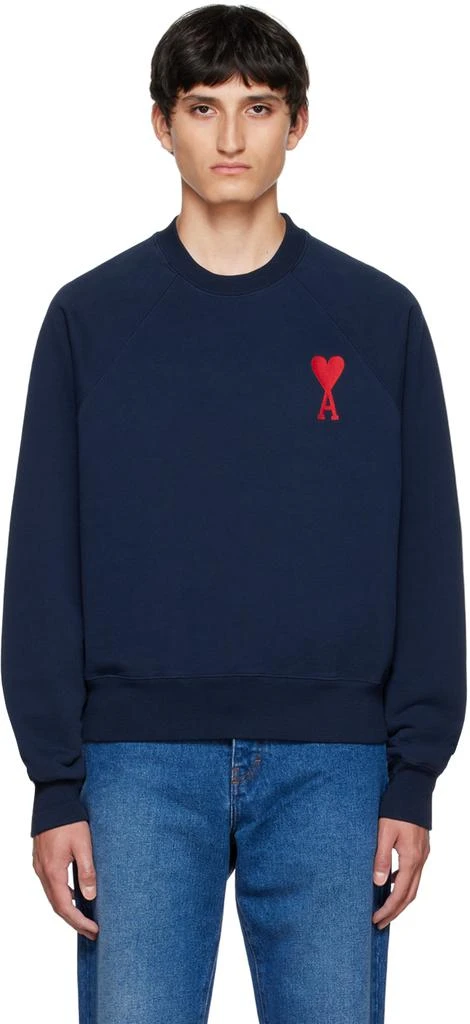 AMI SSENSE Exclusive Navy Sweatshirt 1