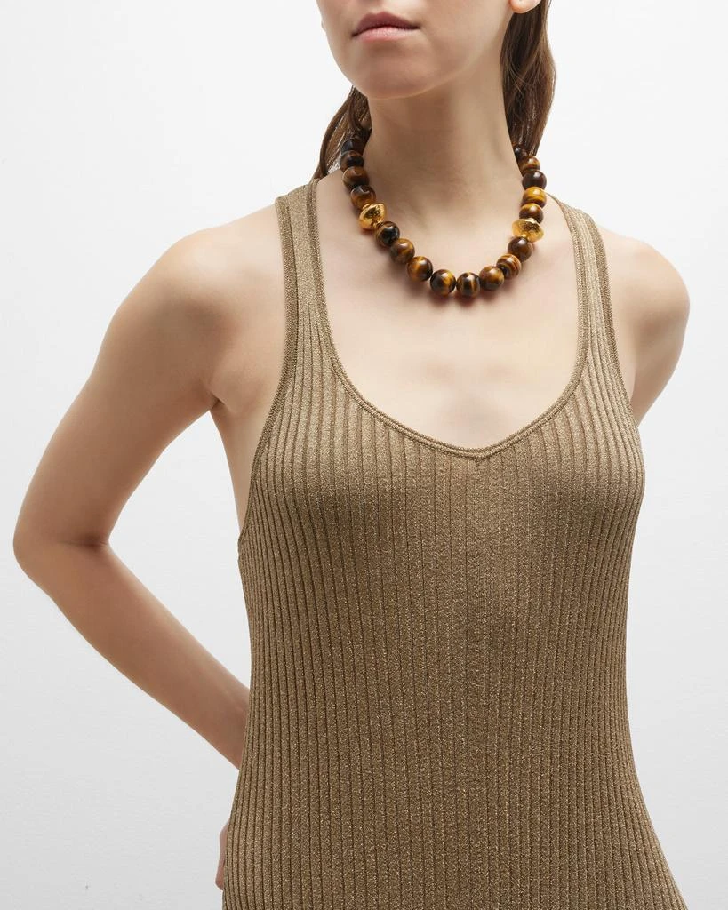 Devon Leigh Round Beaded Gold Accent Necklace 5