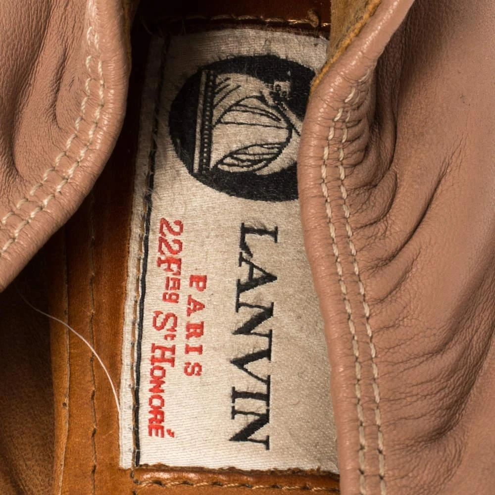 Lanvin Lanvin Nude/Silver Leather Scrunch Ballet Flats Size 37 7