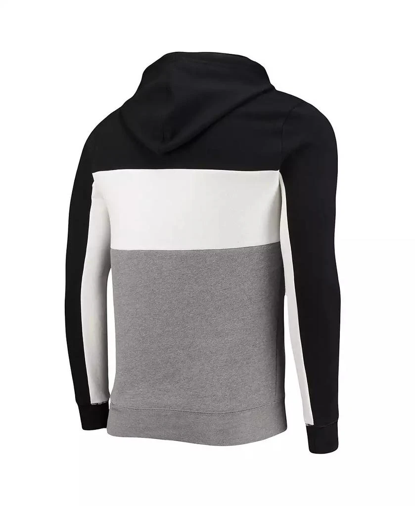 Junk Food Men's Black, White Miami Heat Wordmark Colorblock Fleece Pullover Hoodie 3