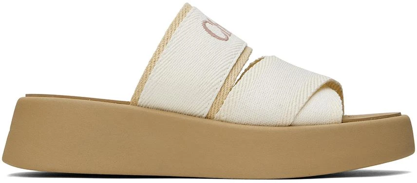 Chloé White Mila Slide Sandals 1