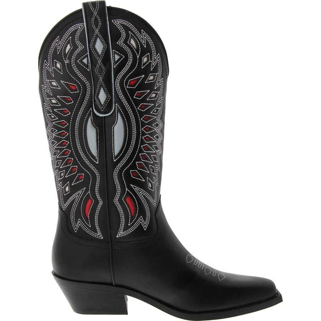 Steve Madden Womens Pull On Stitched Cowboy, Western Boots 2