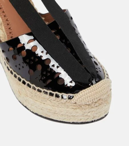 Alaïa Laser-cut espadrille wedges 6