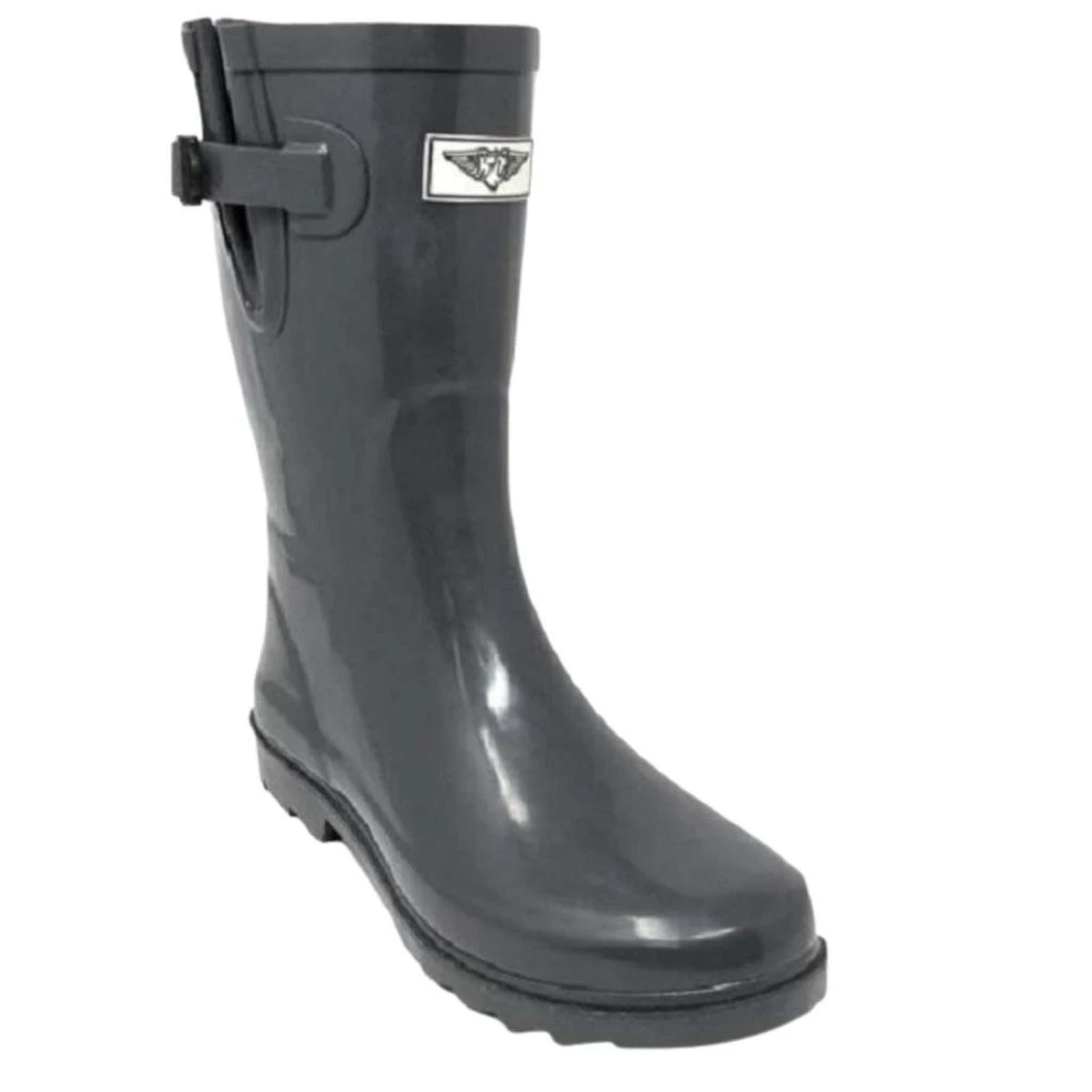 Forever Young Women's Mid-Calf Solid Color Rubber Rain Boots 7