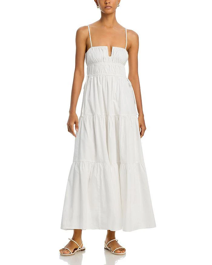 Moon River Shirred Cotton Midi Dress 1