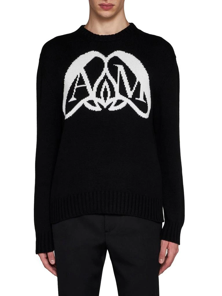 Alexander McQueen Alexander McQueen Logo Printed Crewneck Sweatshirt 2