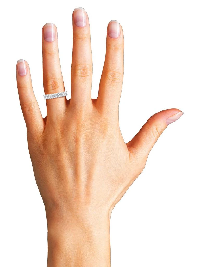 Badgley Mischka 14K White Gold 
3.84 TCW Lab-Grown Diamond Eternity Ring/Size 7 6