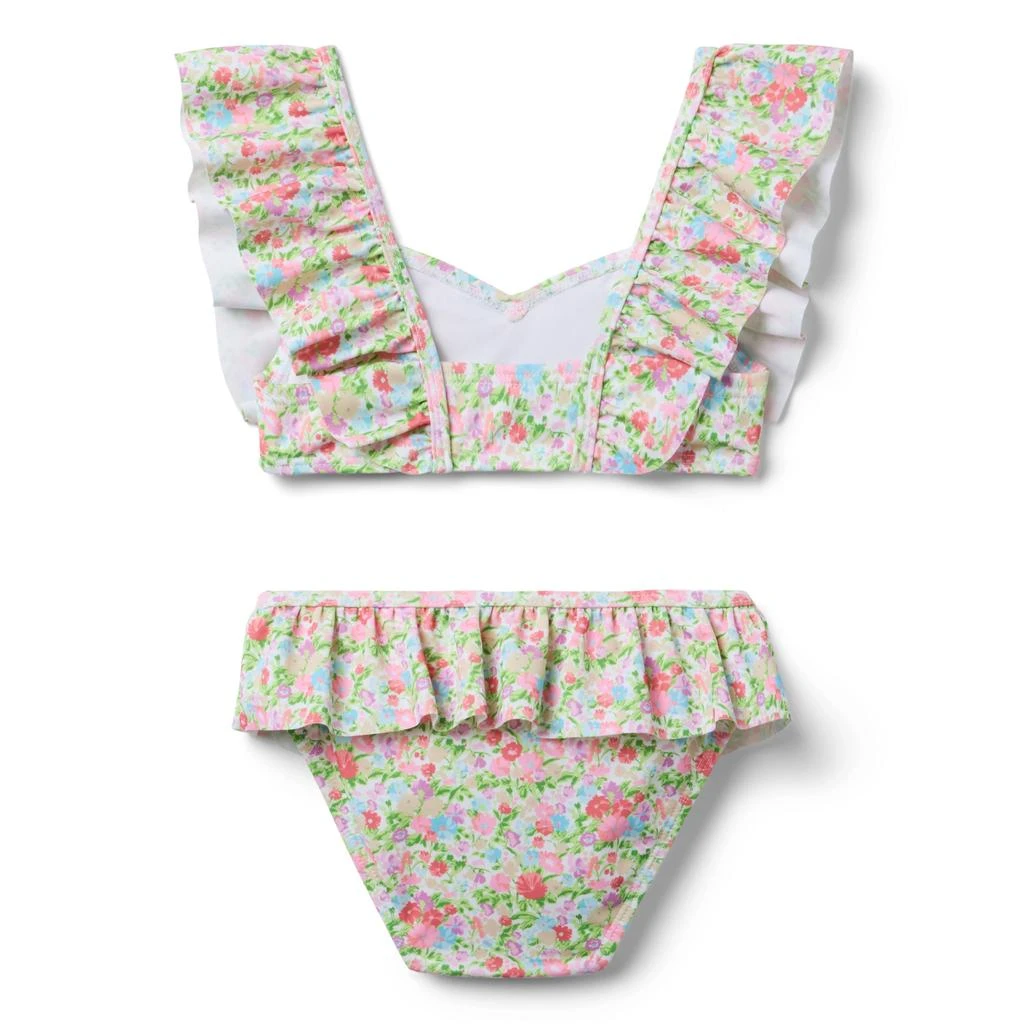 Janie and Jack Ditsy Floral Ruffle Two Piece Swim (Toddler/Little Kid/Big Kid) 2