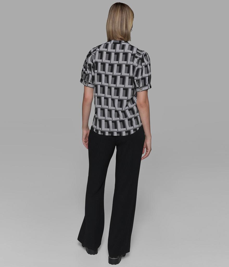 Karl Lagerfeld Paris SHORT SLEEVE DOUBLE L CAMP SHIRT