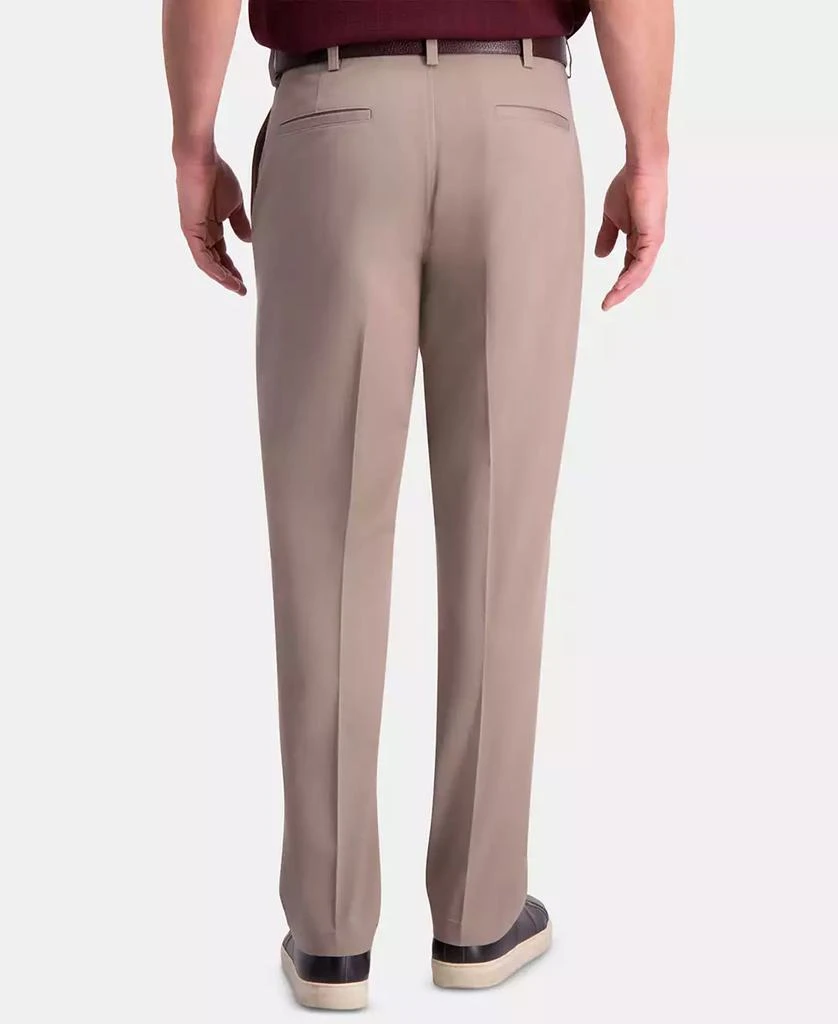 Haggar Men's Premium Comfort Khaki Classic-Fit 2-Way Stretch Wrinkle Resistant Flat Front Stretch Casual Pants 6