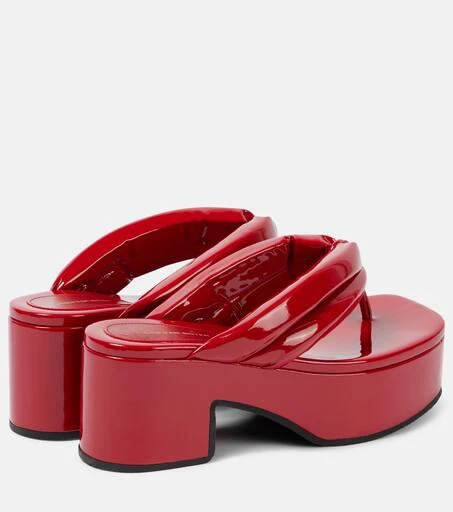 Dries Van Noten 60 patent leather thong sandals 2