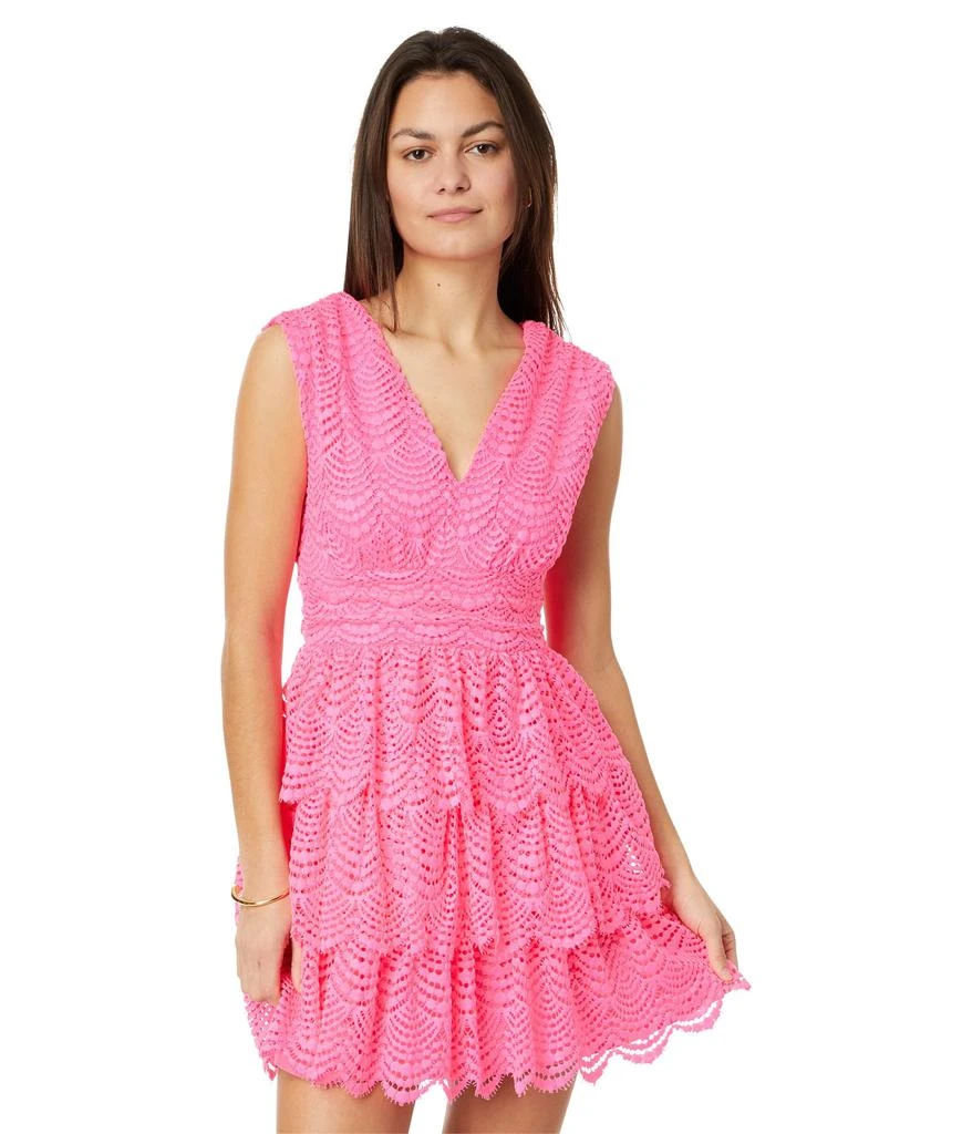 chinese dress ladies Rosalie Lace Ruffle Mini Dress White– Selfie Leslie main image 1