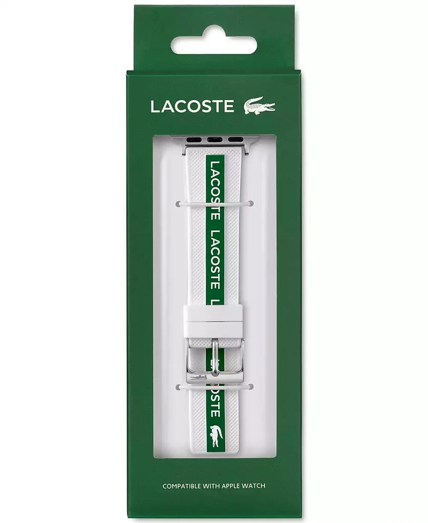 Lacoste Striping White & Green Silicone Strap for Apple Watch® 38mm/40mm 3