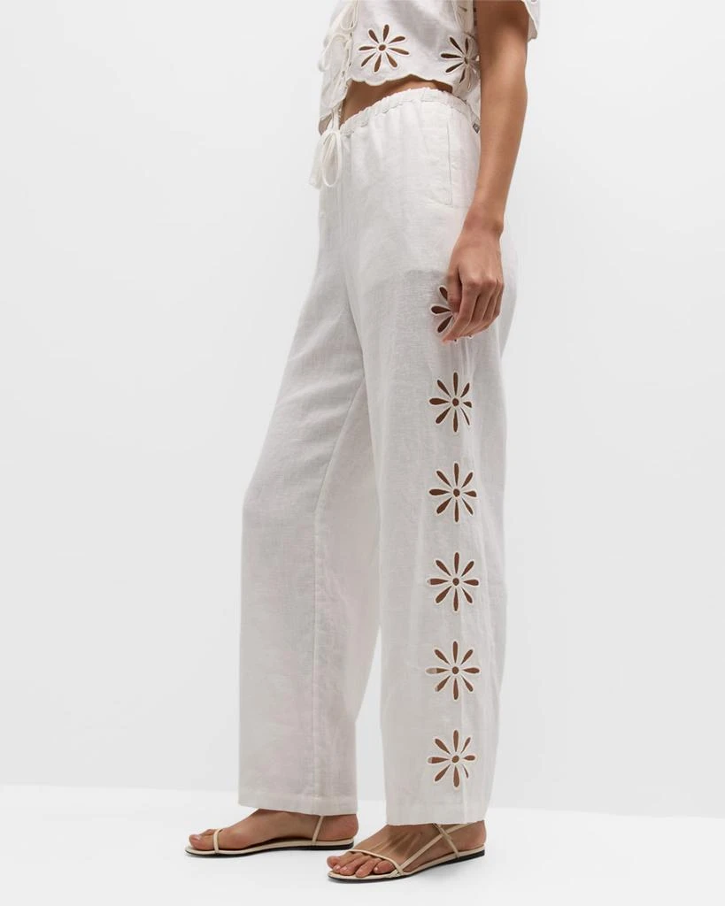 Rails Emmie Floral Cutout Linen Pants 6