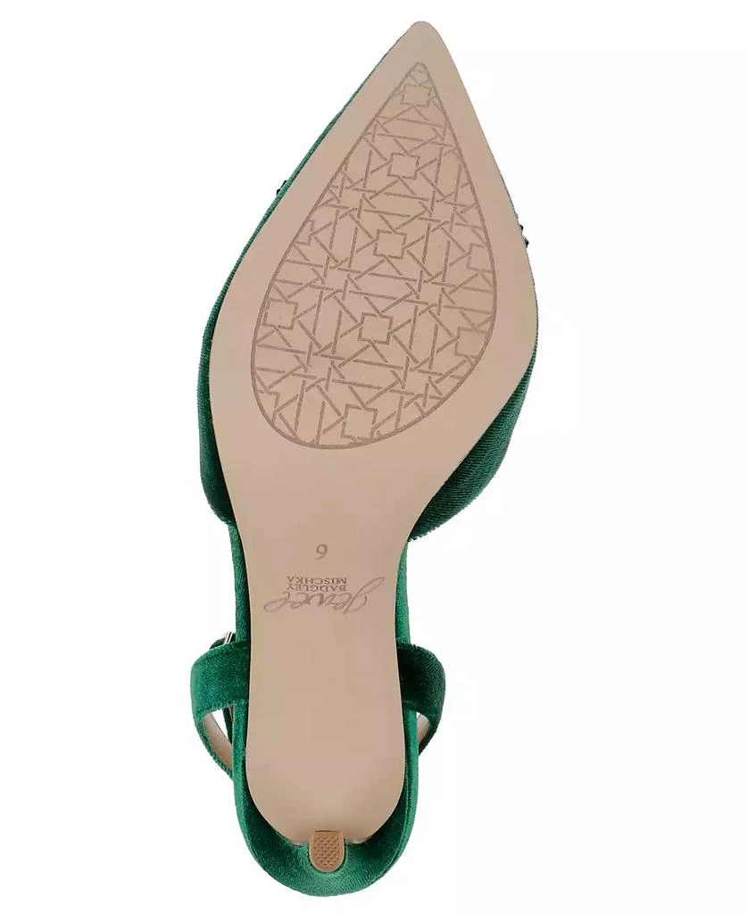 Badgley Mischka Women's Tailynn Ornamented Ankle Strap Pumps 9