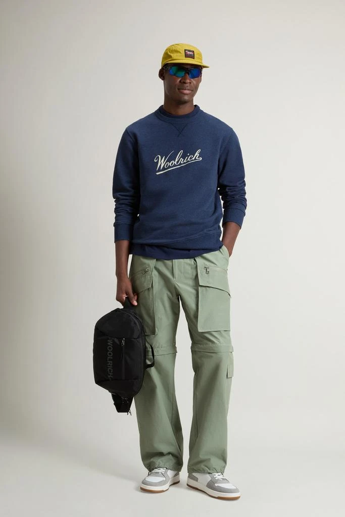 Woolrich Crewneck Sweatshirt in Pure Cotton Mouliné - Men - Gray 2