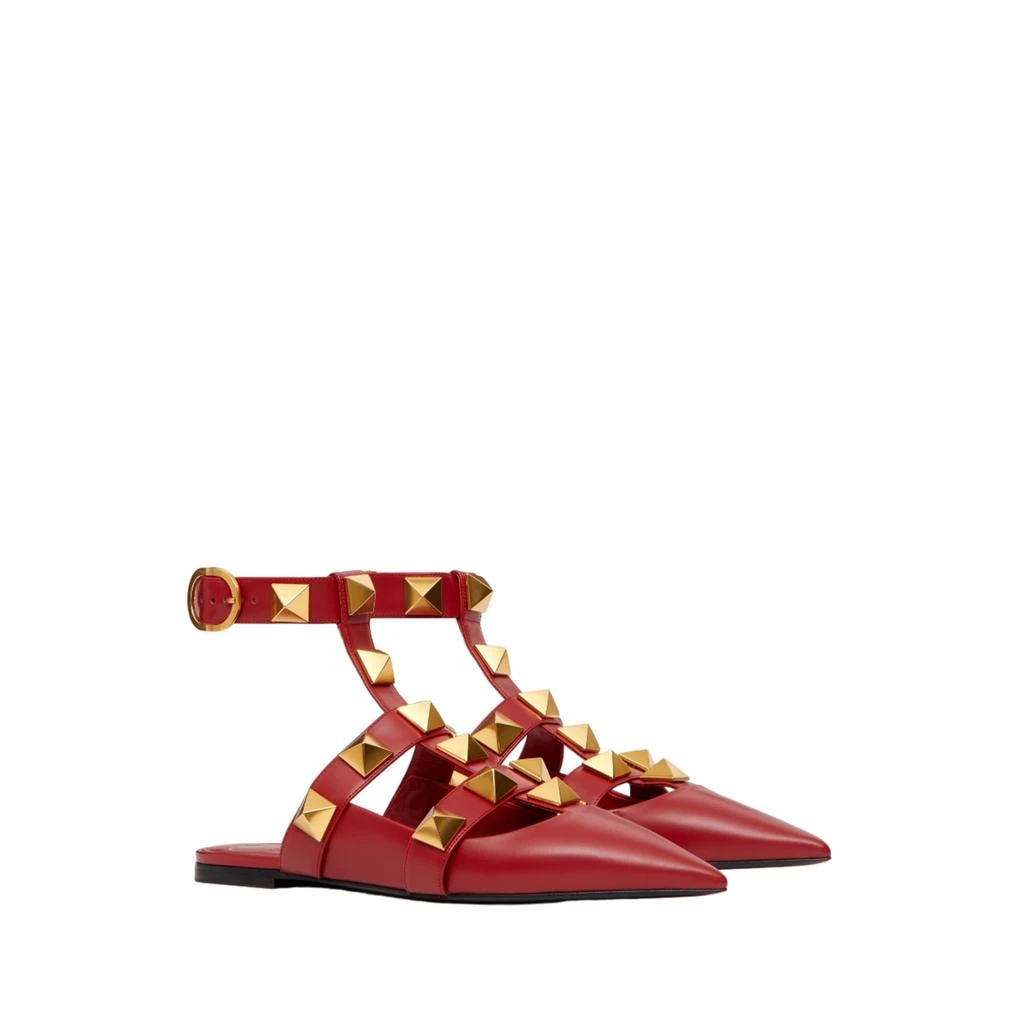 Valentino Roman Stud Calfskin Low Ballet Flat 2