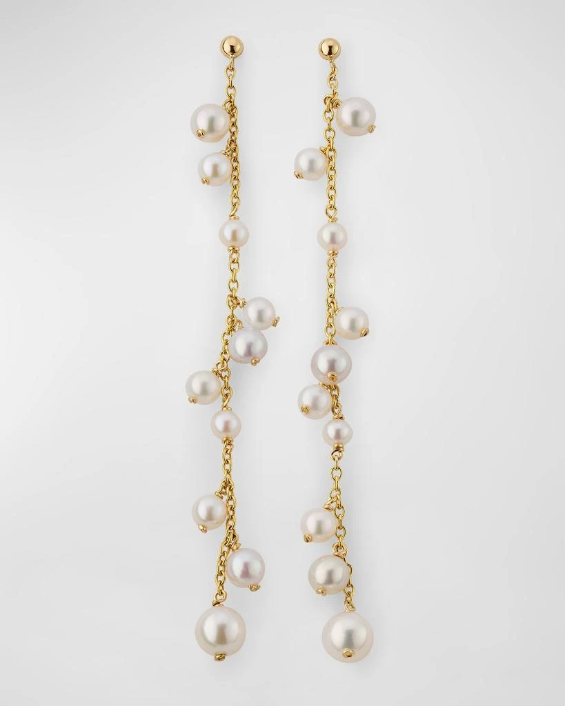 POPPY FINCH 14K Pearl Bubble Linear Drop Earrings 1