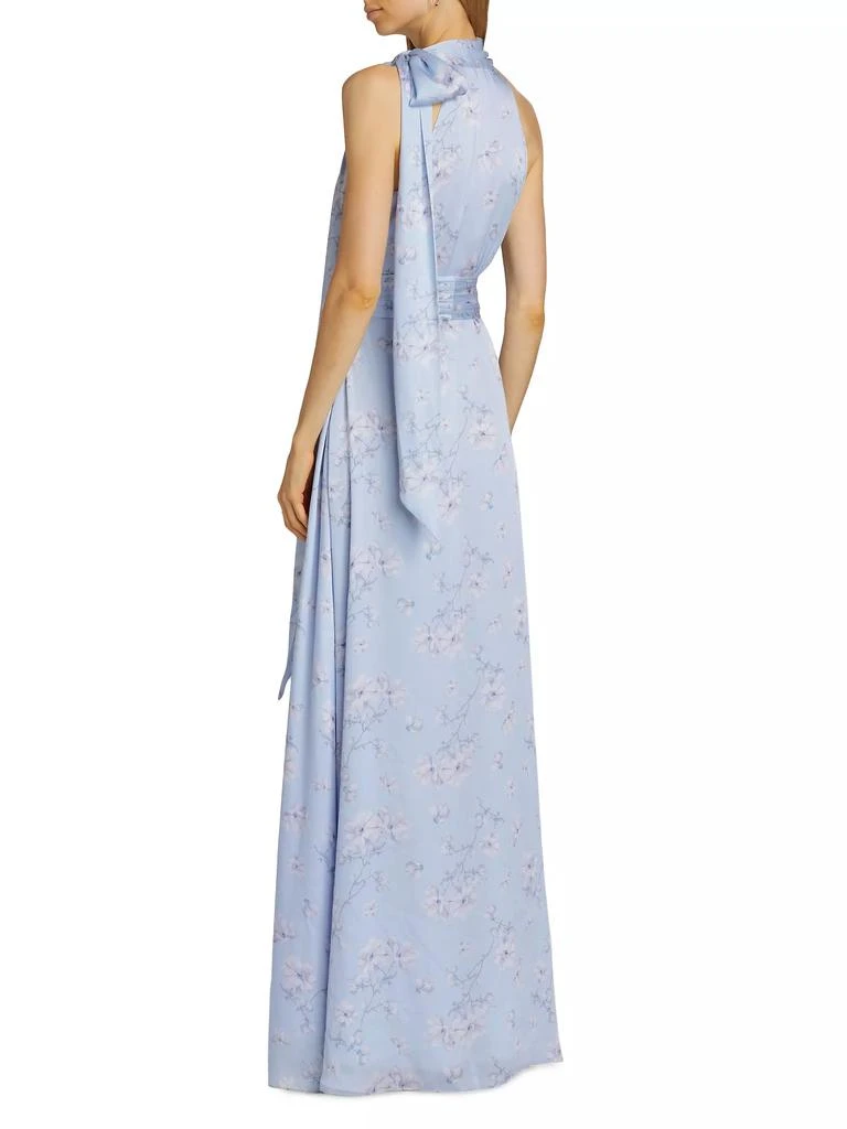 Sachin & Babi Kayla Floral Tie-Neck Gown 5