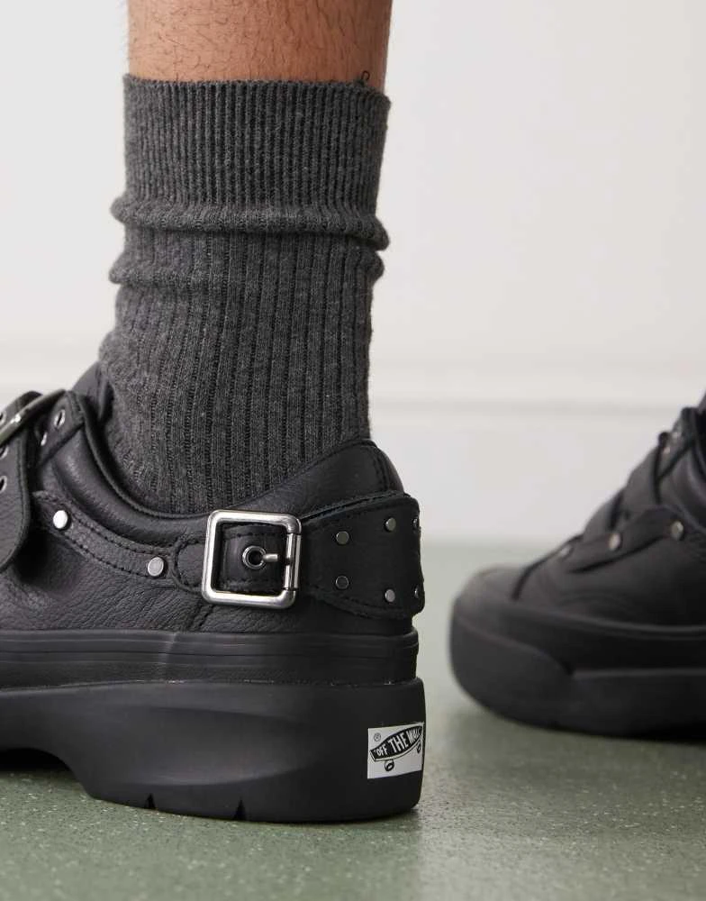 Vans VansPremium Old Skool Buckle shoes in black 2